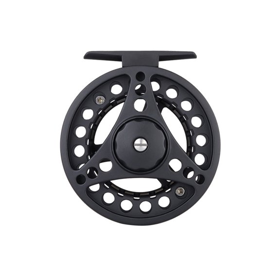 BE-TOOL Aluminium Alloy Fishing Reel Left/Right Hand-Fly Reel with Adjustment Knob (Size 85mm/3.3in, Black)
