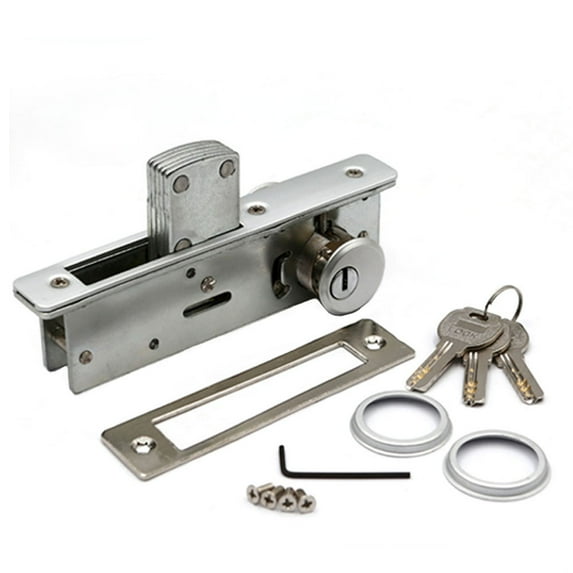 BE-TOOL Aluminum Door Lock Chrome Plated Security Lockset Internal Copper Core Design, for Thickness of 44-46mm/1.73-1.81inch Doors Home Office