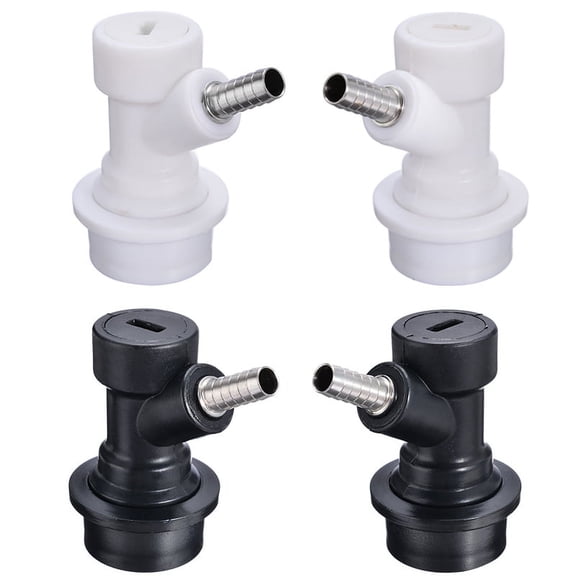 BE-TOOL Ball Lock Disconnect 1/4” Barbed End Wine Barrel Faucet Black/Grey