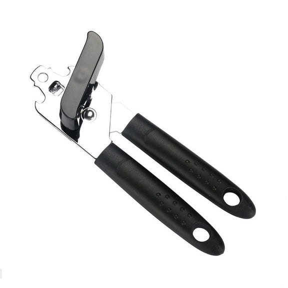 BE-TOOL Can Opener Manual Open Bottle Cap Can Lid Sharp Blade Anti-slip Hand Grip Black