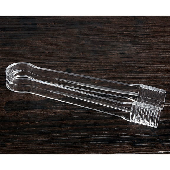 BE-TOOL Clear Acrylic Food Tongs Anti Slip Serving Tongs for Salads Buffets Home Kitchen Bar