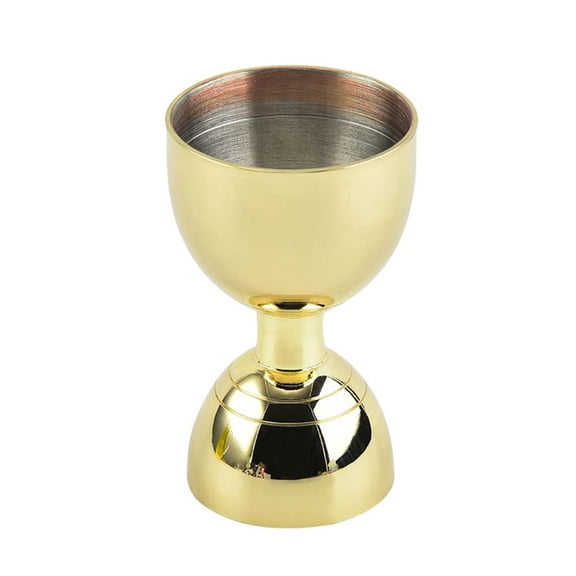 BE-TOOL Cocktail Shaker 304 Stainless Steel Cocktail Shaker Bar Double Measure Bell Jigger Spirit Drinks Measuring 30ml/60ml (Gold)