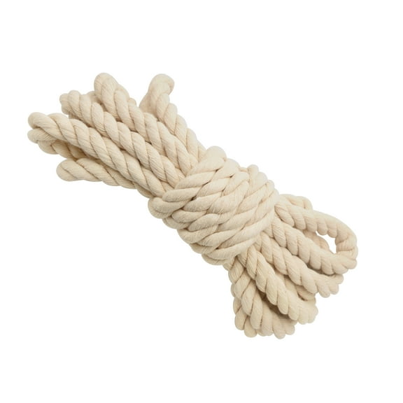 BE-TOOL Cotton Rope Macrame Cord Three-Strand Synthetic for DIY Craft Making 6mm-20mm Choice White Reusable & Washable