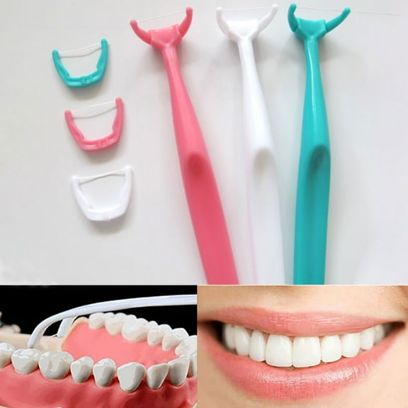 BE-TOOL Dental Floss Handle with 20/60 Dental Flosser Heads UHWMPE 400D Clean Teeth 3 Color Choice