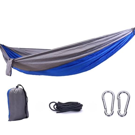 BE-TOOL Double Camping Hammock Bed Kit 210T Nylon Spinning Max 200KG Outdoor Garden Park Backpacking Ground Tent 270x140CM Portable