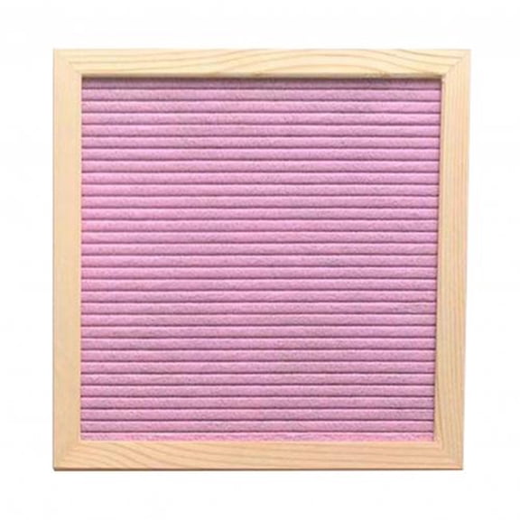 BE-TOOL Felt Changeable Letter Board Wooden Message Board with Letter Stickers for Home Restaurant Wedding Decorations Size 10*10 inch, Pink