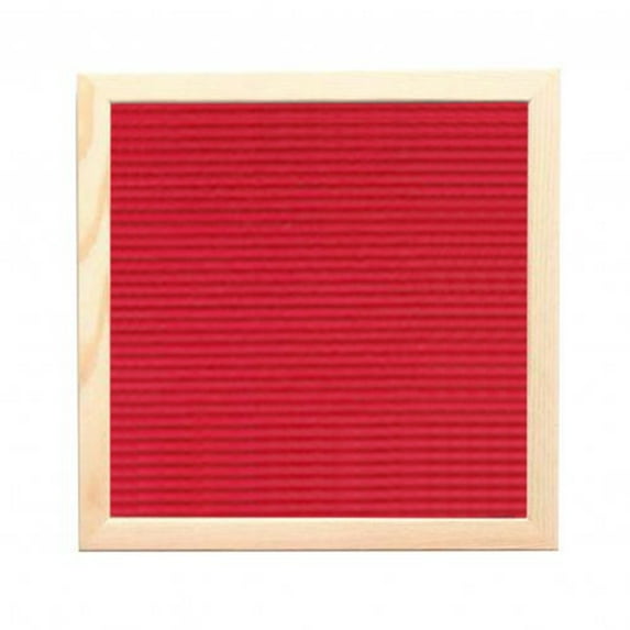 BE-TOOL Felt Changeable Letter Board Wooden Message Board with Letter Stickers for Home Restaurant Wedding Decorations Size 10*10 inch, Red