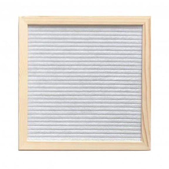 BE-TOOL Felt Changeable Letter Board Wooden Message Board with Letter Stickers for Home Restaurant Wedding Decorations Size 10*10 inch, White