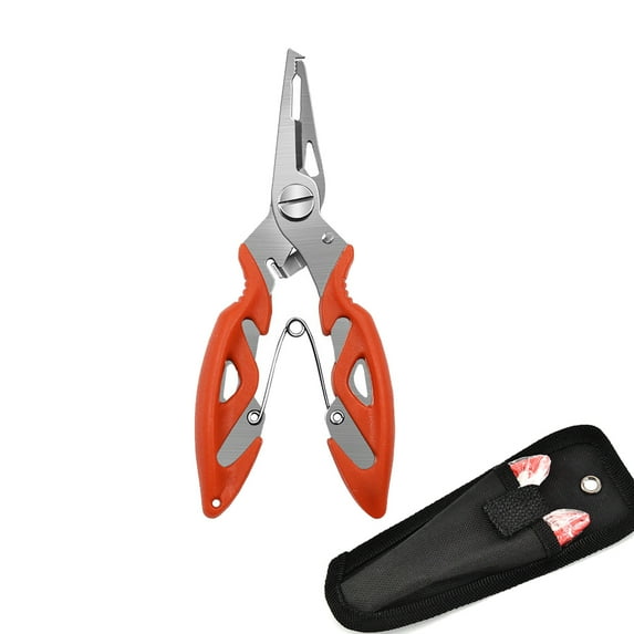BE-TOOL Fish Gripper Tool with Bag Multifunctional Fish Holder Fishing Pliers Fishing Tool for Removing Hooks Cutting Braid Wire Durable