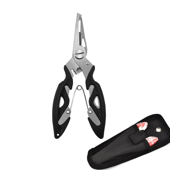 BE-TOOL Fish Gripper Tool with Bag Multifunctional Fish Holder Fishing Pliers Fishing Tool for Removing Hooks Cutting Braid Wire Durable
