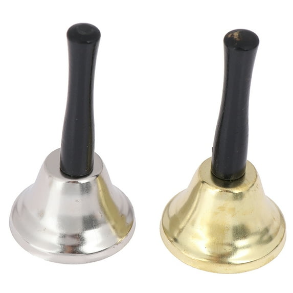 BE-TOOL Hand Bell Call Bell Metal Festival Birthday Christmas Wedding Bells Silver/Gold