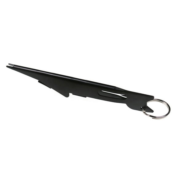 BE-TOOL Knot Tying Fishing Tool Fishing Knotter Stainless Steel Line Tying Gadget for Fishing (Black)