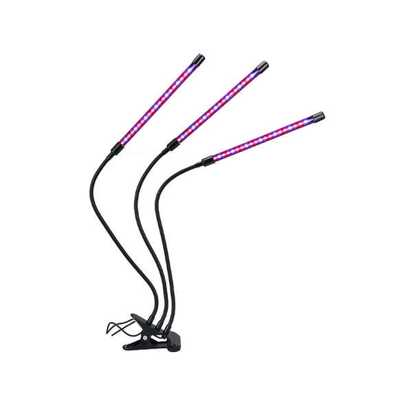 BE-TOOL LED Full Spectrum Plant Grow Light for Indoor Plant Flowering plants Foliage Vegetables 3/9/12 Hours Auto On/Off Timer Aluminum Black (Triple)