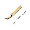thumbnail image 1 of BE-TOOL Metal Leather Skiver with 3 Replacement Blades DIY Cutting Tool Kits for DIY Craft Silver, 1 of 8