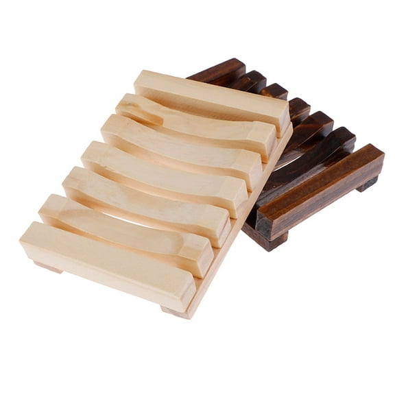 BE-TOOL Natural Wood Soap Dish for Bathroom Shower Holder Soap Saver Soap Box