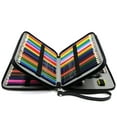 thumbnail image 1 of BE-TOOL PU Leather Pencil Case Pencils Box for 120 Colored Pencils Pens with Handle Strap Black (Pencils not Included), 1 of 4