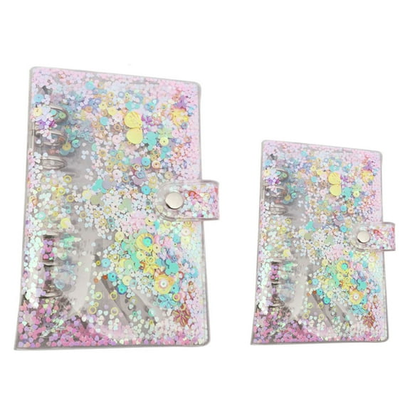 BE-TOOL PVC Binder Cover A5/A6 Loose-Leaf Cover with with 6 Metal Rings Refillable Paper Transparent