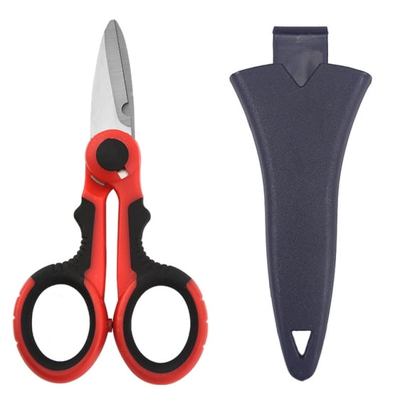 BE-TOOL Portable Stainless Steel Scissors Fishing Line Scissors Soft Handle Mini Scissors for Cutting Fishing Line Soft Bait