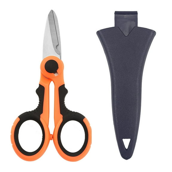 BE-TOOL Portable Stainless Steel Scissors Fishing Line Scissors Soft Handle Mini Scissors for Cutting Fishing Line Soft Bait