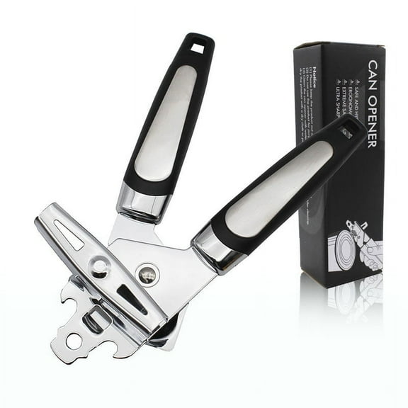 BE-TOOL Professional 3 in 1 Can Opener Manual Bottle Opener for Seniors with Arthritis Silver