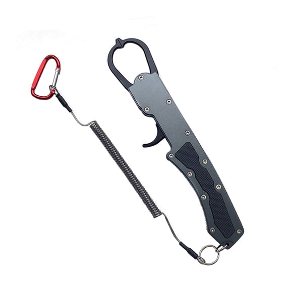 BE-TOOL Professional Aluminium Fish Lip Gripper Fish Holder Tackle Plier Tool (Grey)
