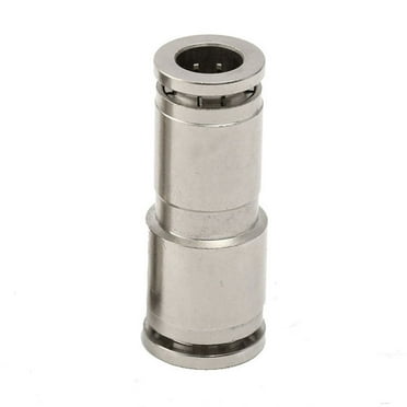 BE-TOOL Quick Connect Fittings, PU4 Stainless Steel Pneumatic Push Connectors for Air Lines Joint Fittings Pneumatic Tools Silver