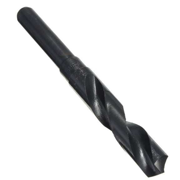 BE-TOOL Reduced Shank Drill Bit Fully Grinding High Speed Steel (HSS) Twist Bits for Iron Wood Aluminum Hand Drill Bench Drill Tapping Machine Black Ø 12.5mm