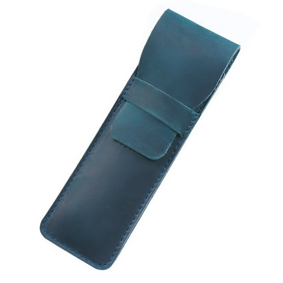 BE-TOOL Retro Leather Pen Case Pen Holder Pencil Pouch Protective with Foldable Flap Cover Handmade Gift for Men and Women