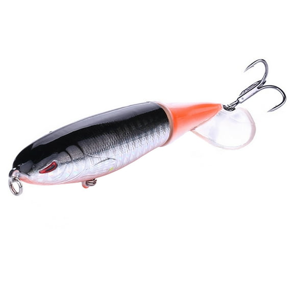 BE-TOOL Rotating Tail Fin Fishing Lure Plastic Fishing Baits with Treble Hooks Fishing Bait for Saltwater and Freshwater