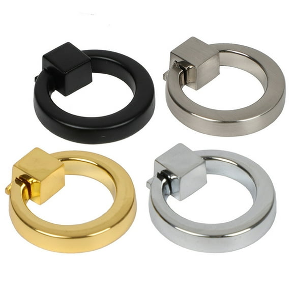 BE-TOOL Round Zinc Alloy Cabinet Knob Ring with Screw for Drawer Dresser Doors Cupboard