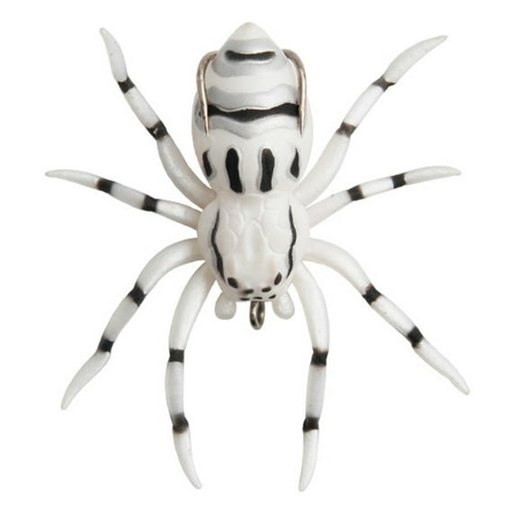 BE-TOOL Spider-Shape Soft Fishing Lure Rubber Fishing Baits with Barbed Hooks Topwater Fishing Lures White