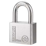 BE-TOOL Stainless Steel Outdoor Padlock Waterproof Lock with 4 Keys, Outdoor Lock for Sheds Storage Unit Warehouses Gardens Silver