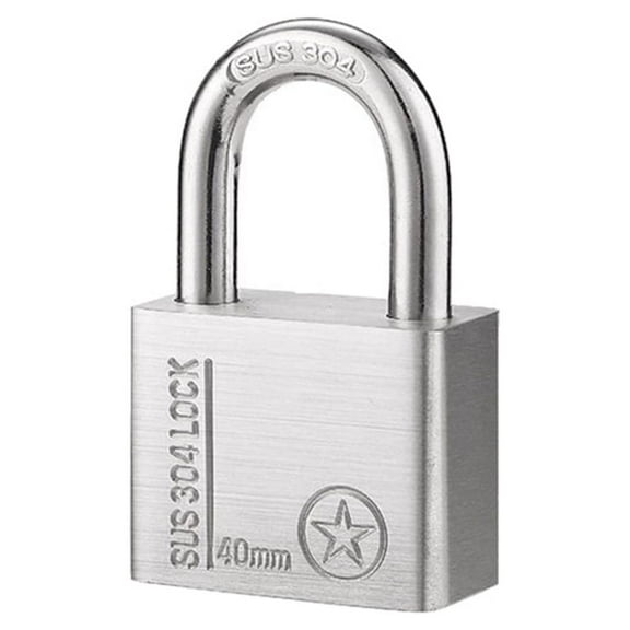 BE-TOOL Stainless Steel Outdoor Padlock Waterproof Lock with 4 Keys, Outdoor Lock for Sheds Storage Unit Warehouses Gardens Silver