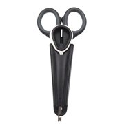 BE-TOOL Stainless Steel Scissor with Hook Remover, Scissors with Hook Taker, Cutting Fishing Line Scissors Black With Grey