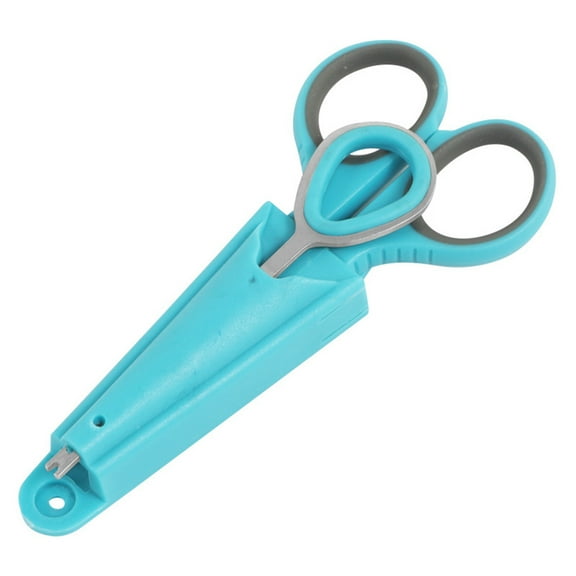 BE-TOOL Stainless Steel Scissor with Hook Remover, Scissors with Hook Taker, Cutting Fishing Line Scissors (Blue)