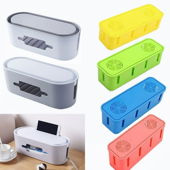 BE-TOOL Storage Box Wire Cable Management Box Cord Organizer ABS Engineering Plastic 6 Color