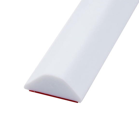 BE-TOOL TPE Shower Self-adhesive Flood Barrier Strip, 1M Waterproof Strip Shower Barrier Water Strip Dam Wet and Dry Separation for Bathroom Kitchen Tub White