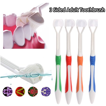BE-TOOL Toothbrush 3 Sided Toothbrush Replaceable Brush Head Cleaning Tooth for Adults