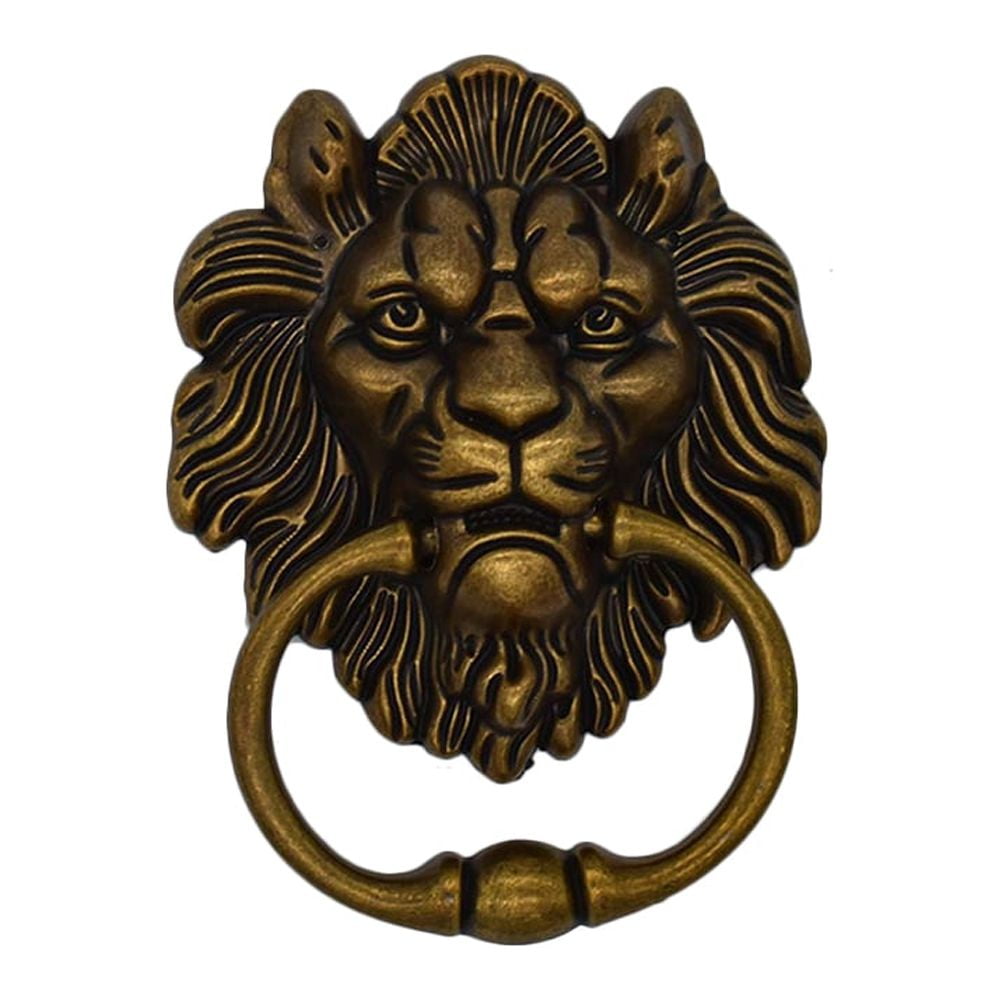 Antique Bronze Lion Head Door Knocker with Zinc Alloy
