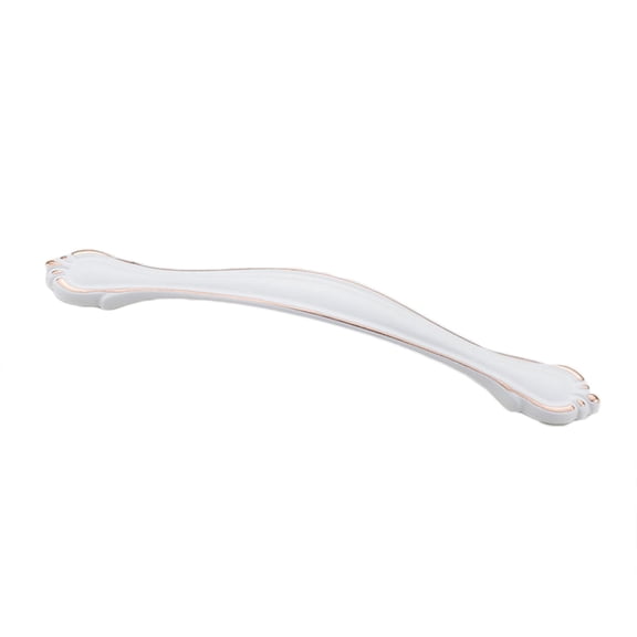 BE-TOOL White Aluminum Carved Cabinet Handle Door Pulls with Screw for Drawer Dresser Cupboard Wardrobe European Style (128mm/5.03" Hole Spacing)