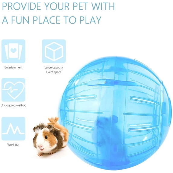 BE Transparent Plastic Hamster Rodent Ball Running Fitness Toy Exercise Large B9C2
