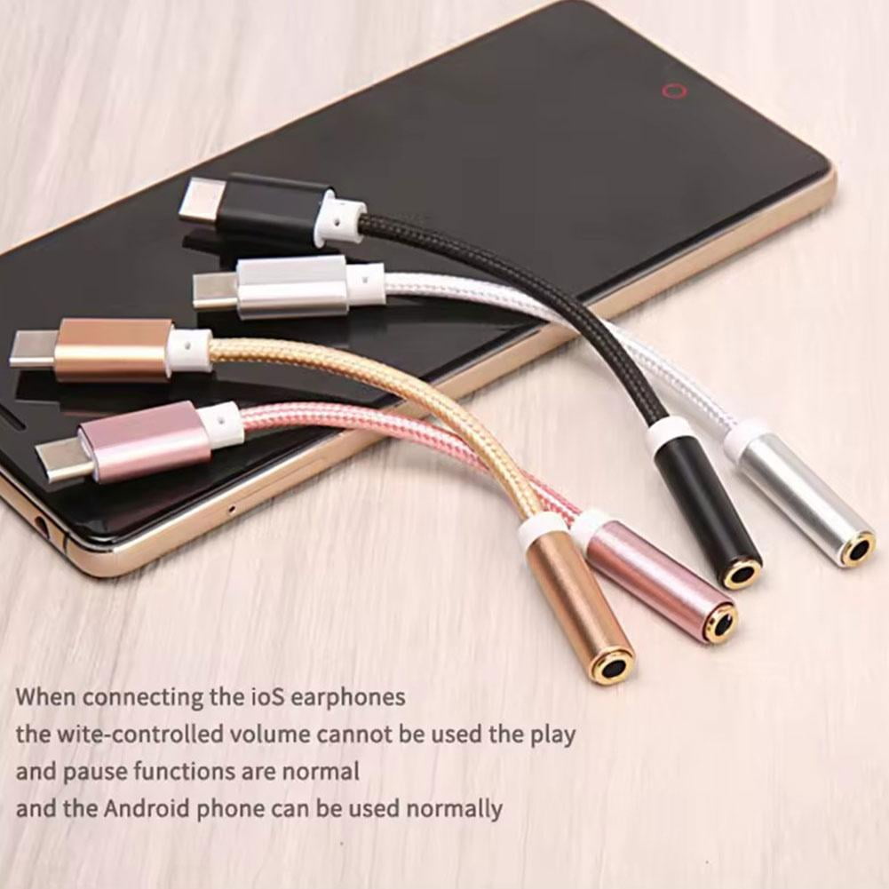 2 In 1 Type-C USB C To 3.5mm AUX Audio Headphone Jack Adapter Charger Cable New - Foto 7