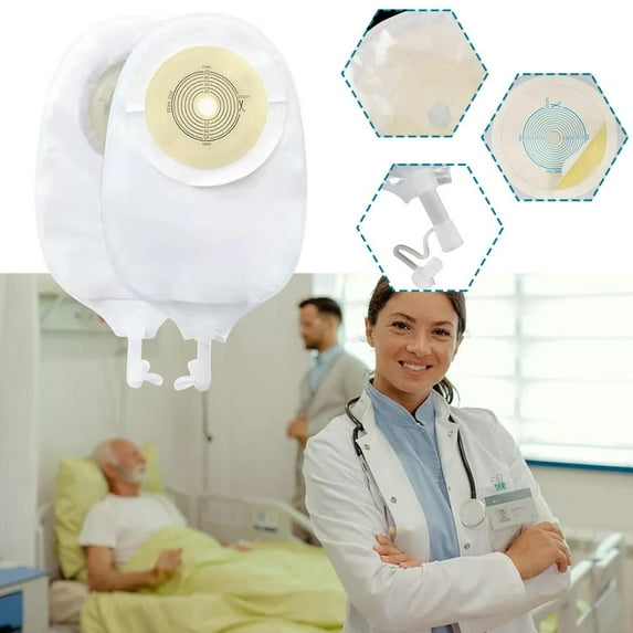 BE Urostomy Bag Transparent Anti Reflux Urine Collection Urinary Tract Ostomy Bag) J9B0