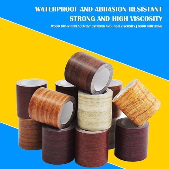 BE Vintage Wood Grain Repair Adhesive Duct Tape DIY Home Decor For Furnitur H5F7