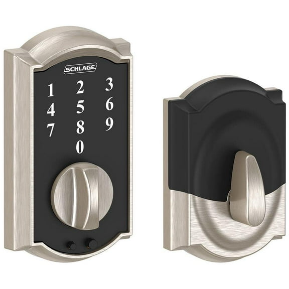 BE375CAM619 12-321 10-116 Camelot Touch Keyless Deadbolt - Satin Nickel