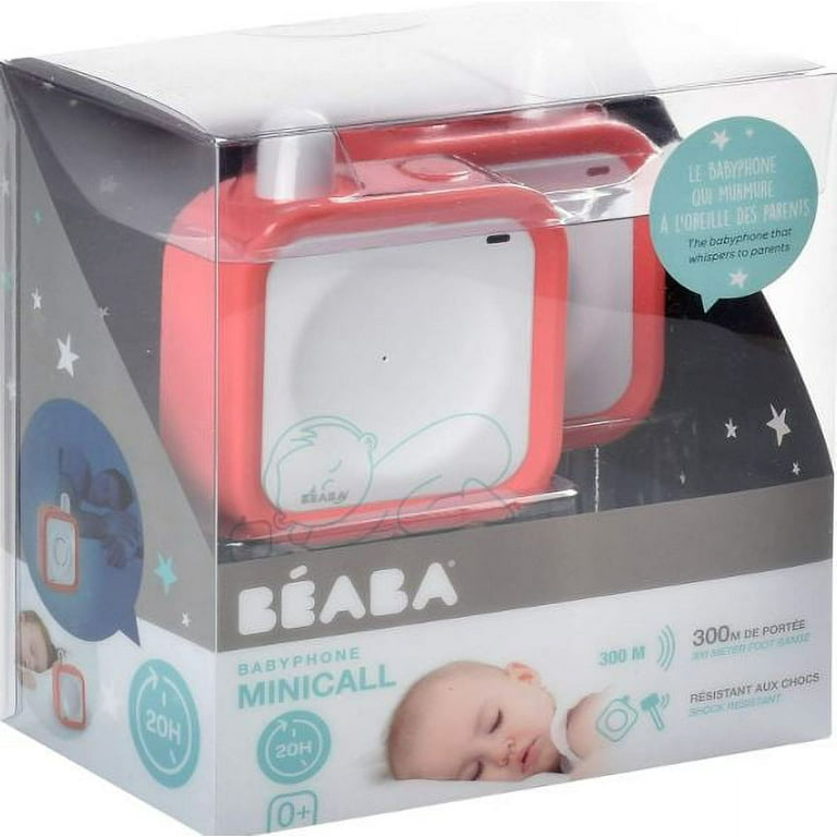 BEABA Minicall Digital Audio Baby Monitor, 1,000 Foot Range, Shock and  Water Resistant, LED Light Sound Indicator, Wireless, USB Charger,  Rechargeable