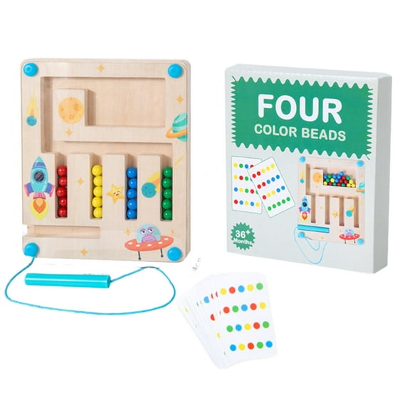 BEACENOV Montessori Magnetic Wooden Toys for Toddler 3 4 5 Year Old Colour Matching Puzzle Game,Preschool Educational Learning Toy,Magnetic Color Maze Game Toddler Boys Girls Age 3-5