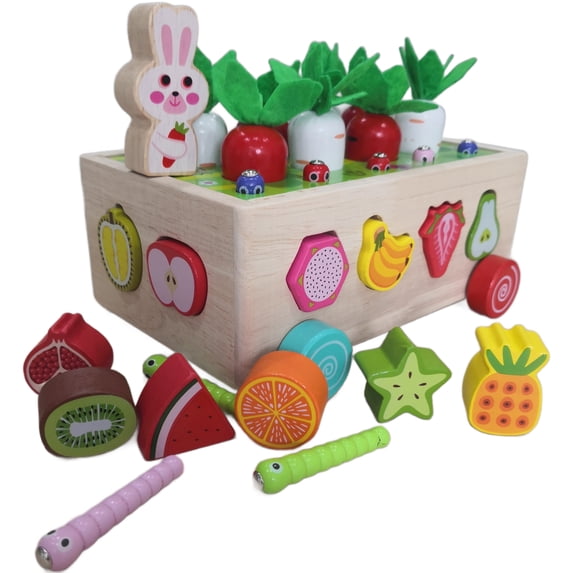 BEACENOV Toddlers Montessori Wooden Toys for Baby Boys Girls Age 2 3 4 Years Old, Shape Sorting Matching Educational Toys,Montessori Fine Motor Toys