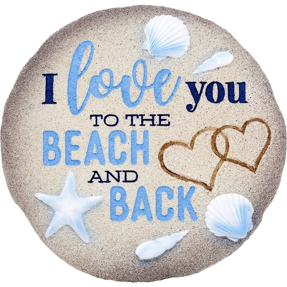 BEACH AND BACK STEPPING STONE / DECORATIVE WALL PLAQUE