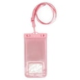 thumbnail image 1 of No Boundaries Women's Beach Water Resistant Phone Pouch, Pink Lemonade Glitter, 1 of 4